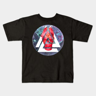 Fire & Galaxy (Buber Logo) Kids T-Shirt